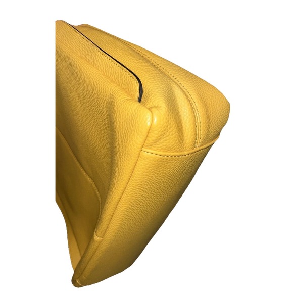 Dune London Yellow Pebbled Faux Leather‎ Shoulder Bag Gold Hardware Tassel Charm - Picture 12 of 16